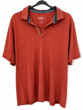 KUHL Brazen KUHLdry UPF50 Short Sleeve Polo Shirt Sundried Tomato Men's Size 2XL
